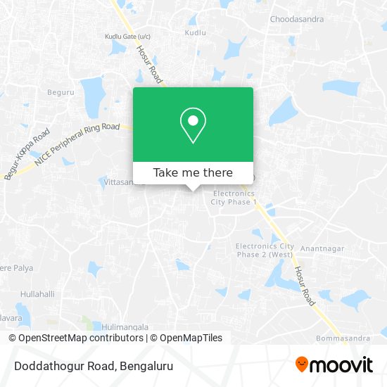 Doddathogur Road map