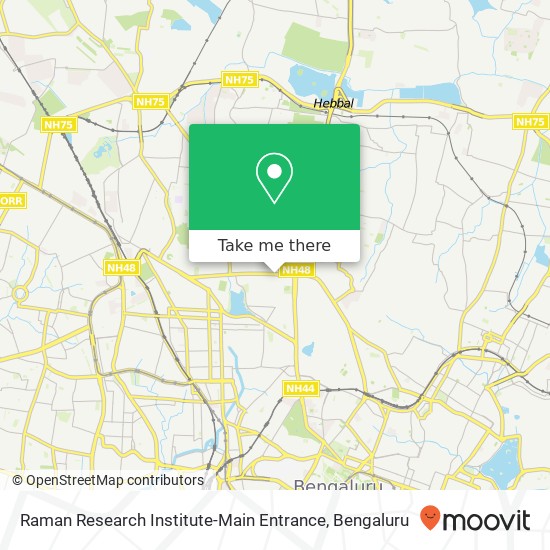 Raman Research Institute-Main Entrance map