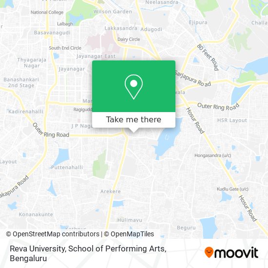 Reva University, School of Performing Arts map