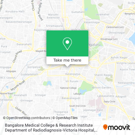 Bangalore Medical College & Research Institute Department of Radiodiagnosis-Victoria Hospital map