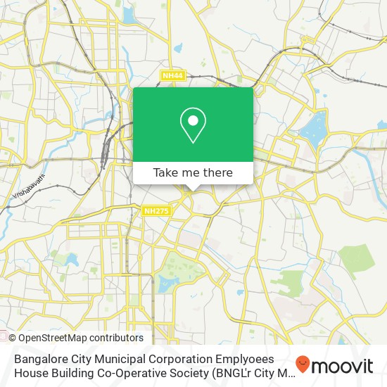 Bangalore City Municipal Corporation Emplyoees House Building Co-Operative Society map