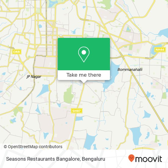 Seasons Restaurants Bangalore map