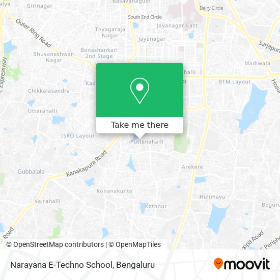 Narayana E-Techno School map