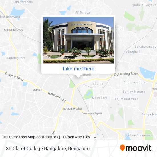 St. Claret College Bangalore map