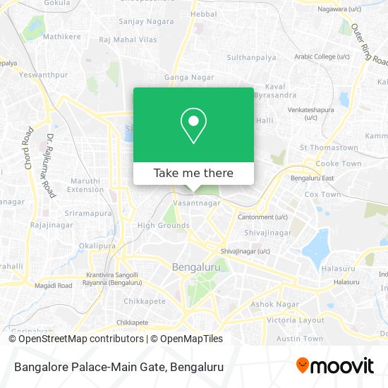 Bangalore Palace-Main Gate map
