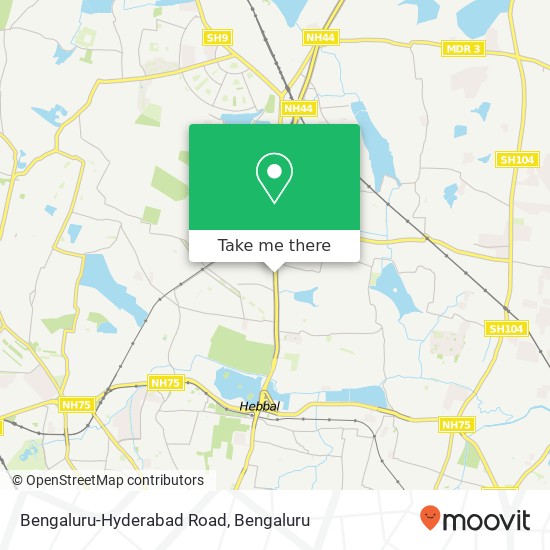 Bengaluru-Hyderabad Road map