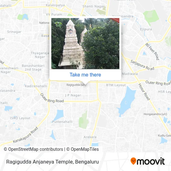 Ragigudda Anjaneya Temple map
