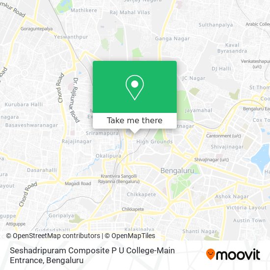 Seshadripuram Composite P U College-Main Entrance map