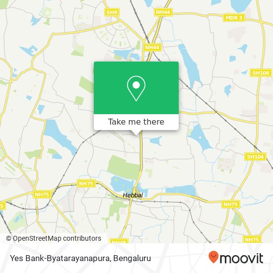 Yes Bank-Byatarayanapura map