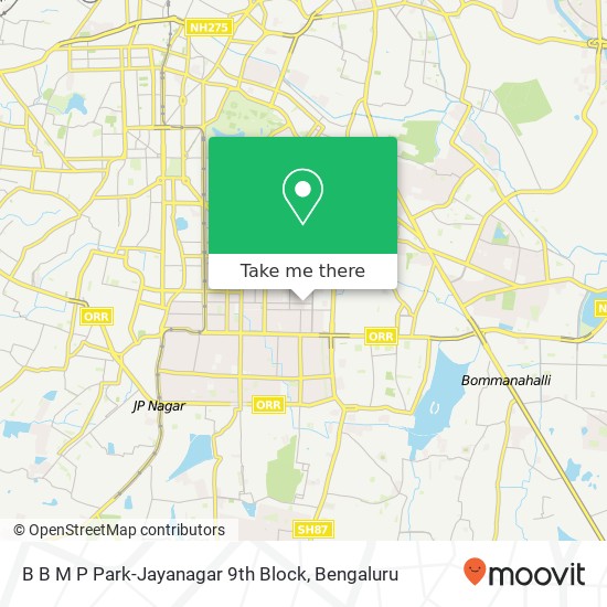 B B M P Park-Jayanagar 9th Block map