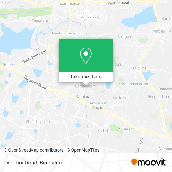 Varthur Road map