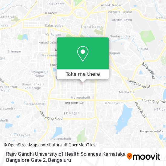 Rajiv Gandhi University of Health Sciences Karnataka Bangalore-Gate 2 map