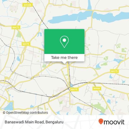 Banaswadi Main Road map