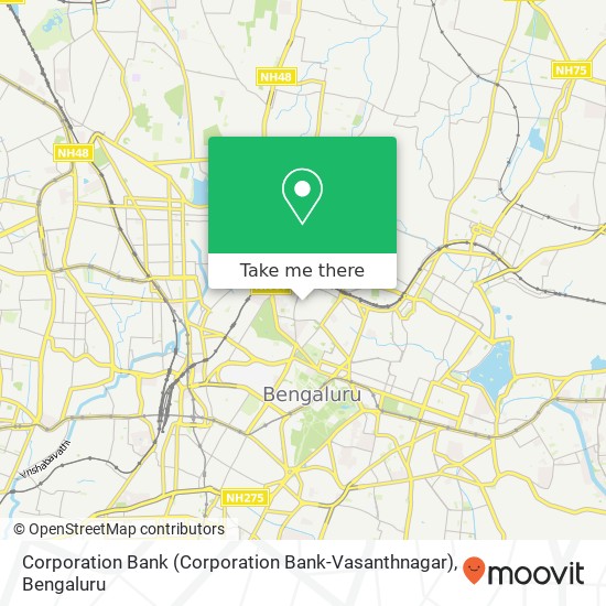 Corporation Bank (Corporation Bank-Vasanthnagar) map