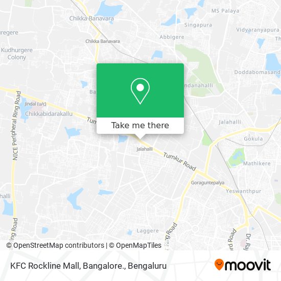 KFC Rockline Mall, Bangalore. map
