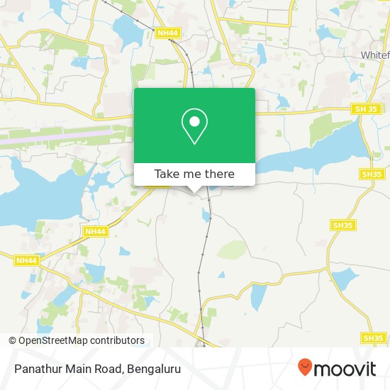 Panathur Main Road map