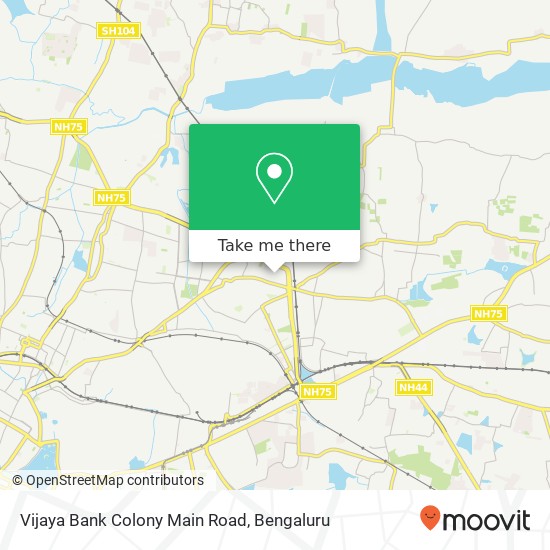 Vijaya Bank Colony Main Road map