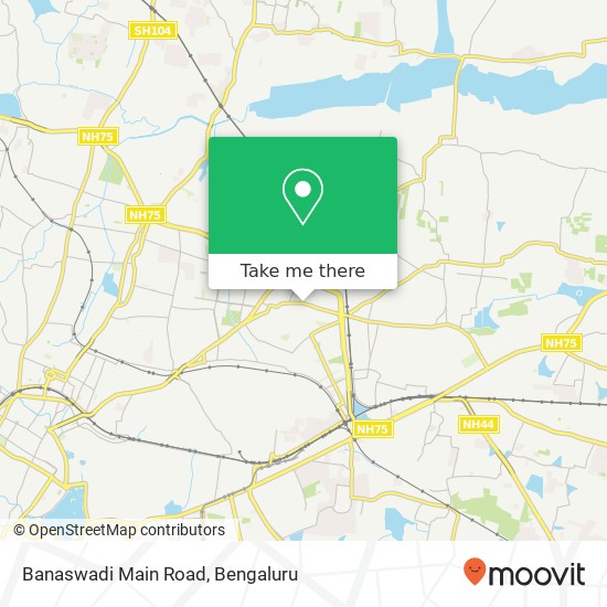 Banaswadi Main Road map