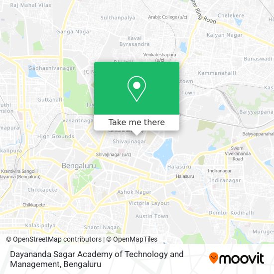 Dayananda Sagar Academy of Technology and Management map