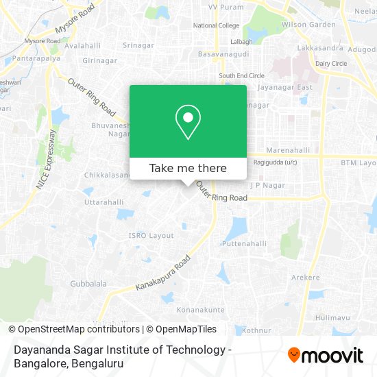 Dayananda Sagar Institute of Technology - Bangalore map