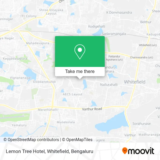 Lemon Tree Hotel, Whitefield map