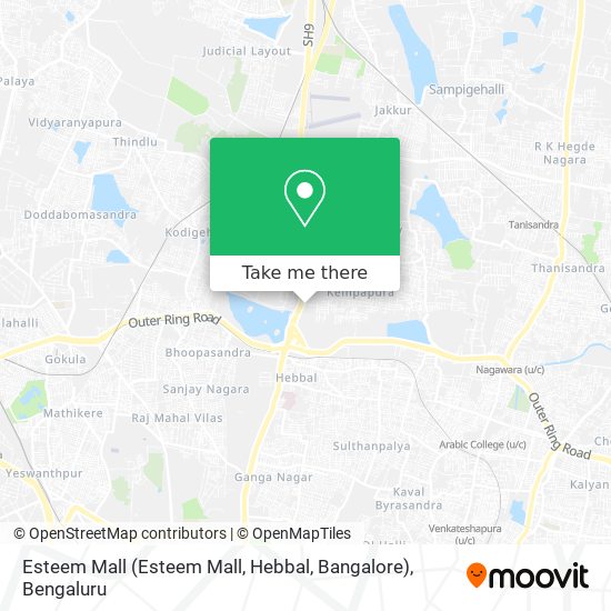 Esteem Mall (Esteem Mall, Hebbal, Bangalore) map
