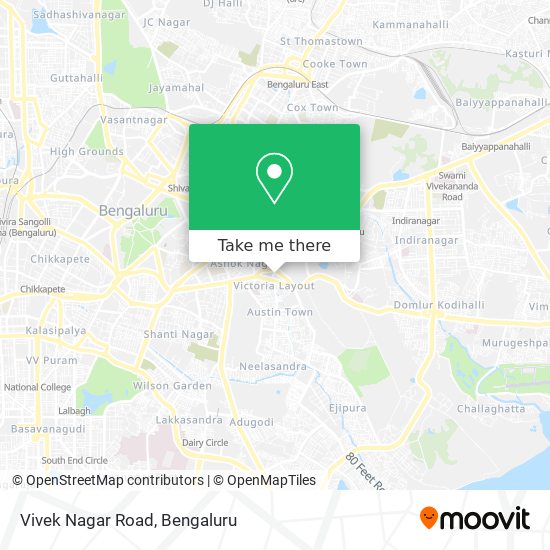 Vivek Nagar Road map