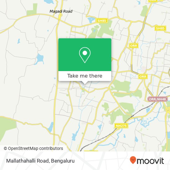 Mallathahalli Road map