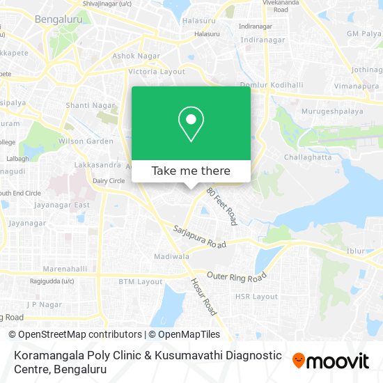 Koramangala Poly Clinic & Kusumavathi Diagnostic Centre map