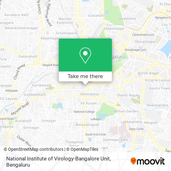 National Institute of Virology-Bangalore Unit map