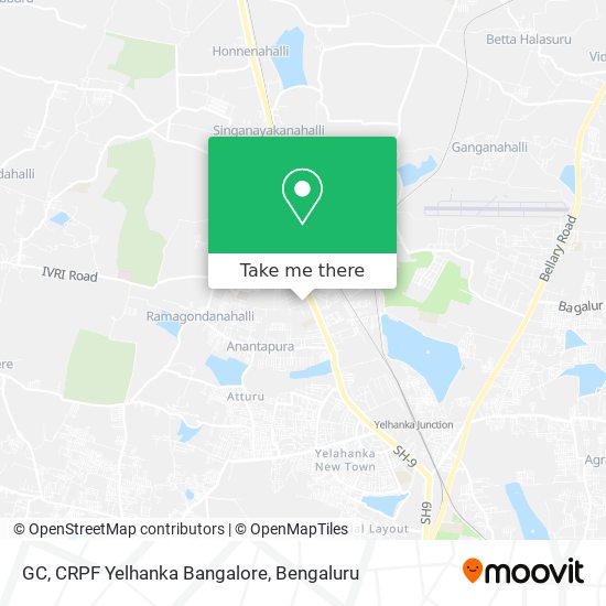 GC, CRPF Yelhanka Bangalore map