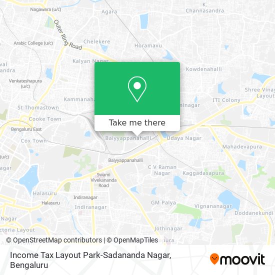 Income Tax Layout Park-Sadananda Nagar map