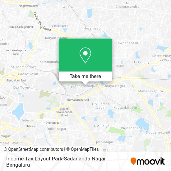 Income Tax Layout Park-Sadananda Nagar map