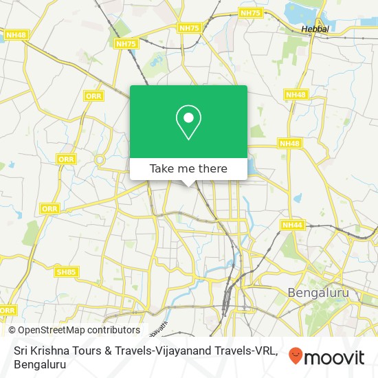 Sri Krishna Tours & Travels-Vijayanand Travels-VRL map