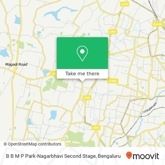 B B M P Park-Nagarbhavi Second Stage map