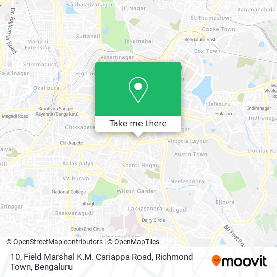 10, Field Marshal K.M. Cariappa Road, Richmond Town map