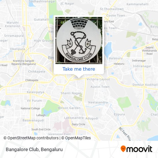 Bangalore Club map