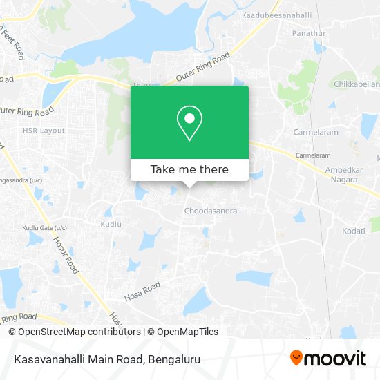 Kasavanahalli Main Road map