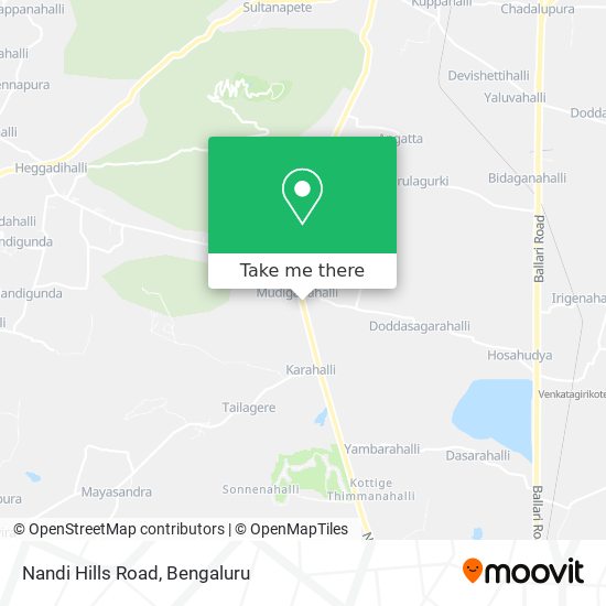 Nandi Hills Road map