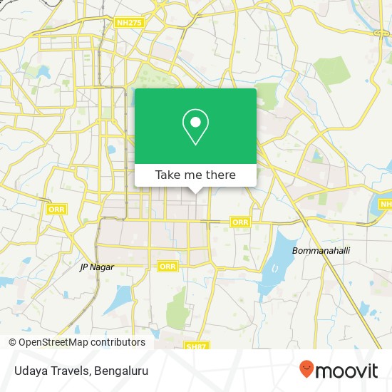 Udaya Travels map