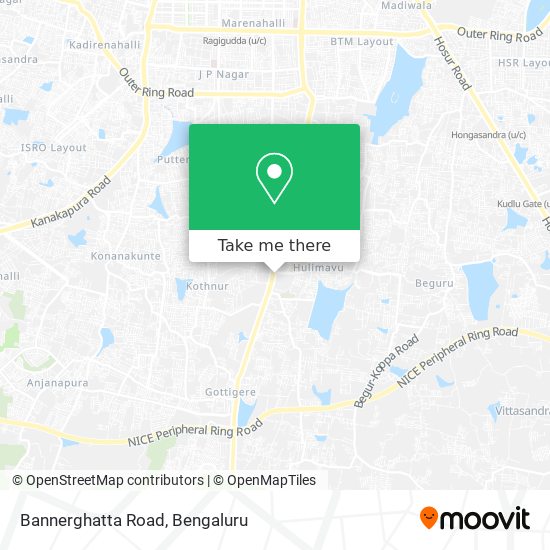 Bannerghatta Road map