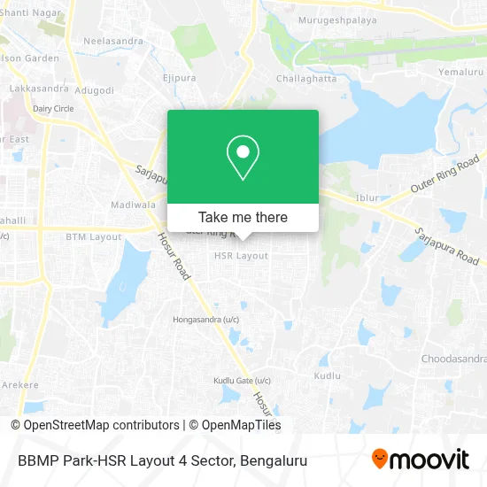 BBMP Park-HSR Layout 4 Sector map