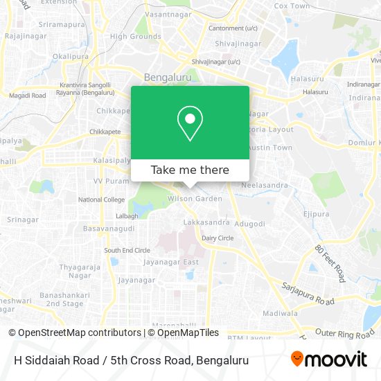 H Siddaiah Road / 5th Cross Road map