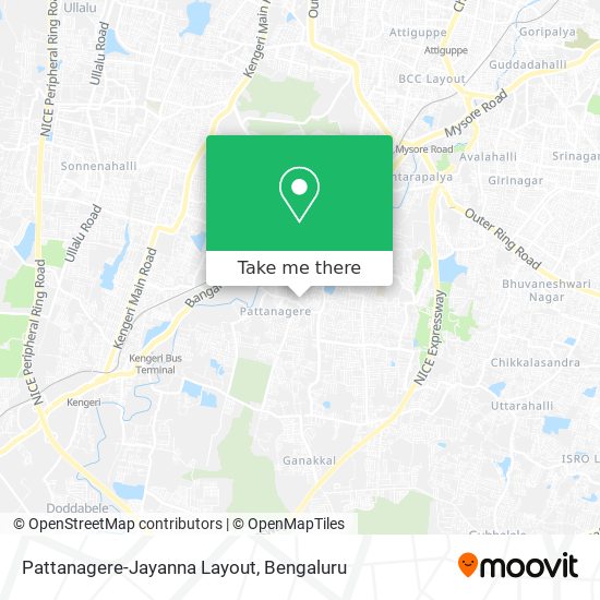 Pattanagere-Jayanna Layout map