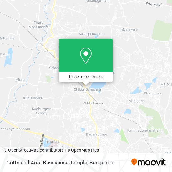 Gutte and Area Basavanna Temple map