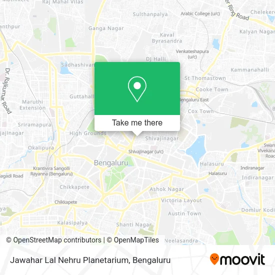 Jawahar Lal Nehru Planetarium map