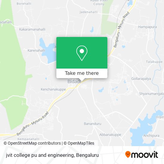 jvit college pu and engineering map
