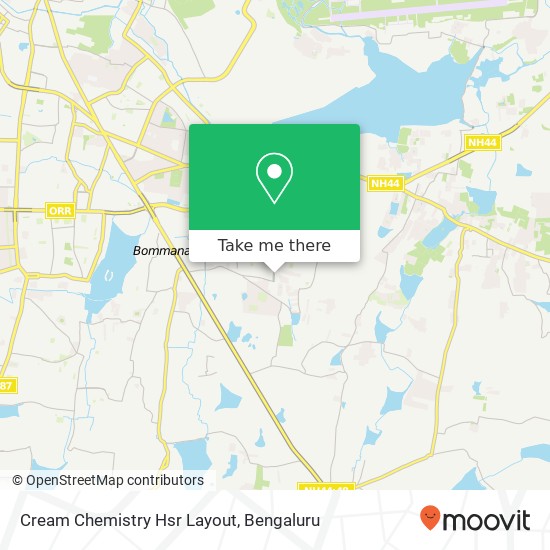 Cream Chemistry Hsr Layout map