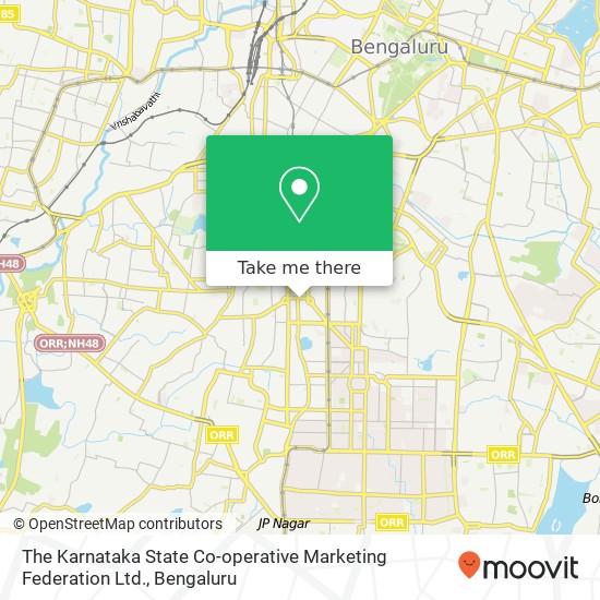 The Karnataka State Co-operative Marketing Federation Ltd. map