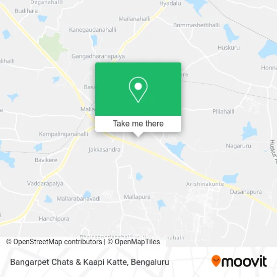 Bangarpet Chats & Kaapi Katte map